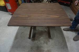 lot 28 image: Wheeled Table With Collapsible Legs