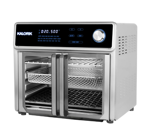 lot 305 image: Kalorik Maxx 26 Qt Digital Air Fryer Oven Grill, Stainless Steel