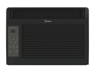 lot 417 image: Midea 5,000 BTU 150 Sq ft Window Air Conditioner with Remote, Black, MAW05R1WBL-T, New