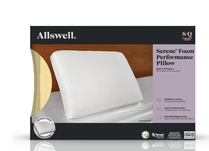 lot 429 image: Allswell Serene Foam Performance StandardQueen Bed Pillow with Cover