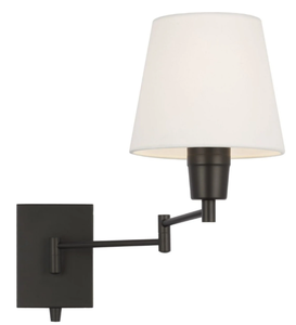 lot 239 image: Avec Seymour Collection Modern Farmhouse Matte Black Wall Sconce