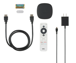 lot 277 image: LOT OF 4 Watch Onn. Google TV 4K Streaming Box (New, 2023), 4K UHD resolution