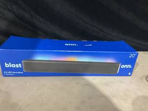 lot 598 image: Blast Onn. 2.0 LED Soundbar with 2 Speakers