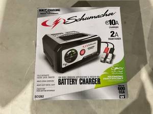 lot 595 image: Schumacher SC1282 10-Amp 12V Fully Automatic Battery Charger and Maintainer