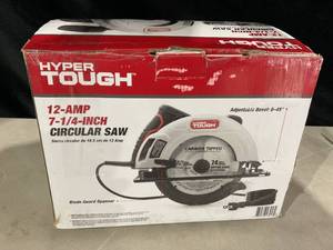 lot 614 image: Hyper Tough 12 Amp Corded 7-14 inch Circular Saw