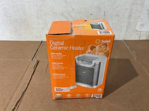lot 224 image: Soleil Digital Ceramic Heater 1500W,Space Heaters for Inside,Portable Electric Heater for Home