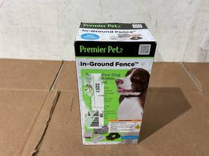 lot 252 image: Premier Pet In-Ground Fence for Dogs Customizable .33 Acre Barrier, In-Ground Electric Fence, Waterproof Collar