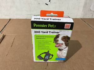 lot 255 image: Premier Pet 300 Yard Remote Trainer Corrects Unwanted Behaviors for All Size Dogs, 3 Correction Modes