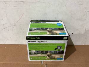 lot 286 image: Premier Pet Wireless Fence for Dogs .5 Acre Adjustable Circular Barrier, Wire-Free Electric Fence