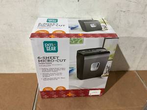 lot 294 image: PenGear 6-Sheet Micro-cut PaperCredit Card Shredder with 3.4 Gallon Bin