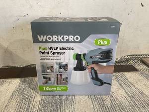 lot 122 image: WorkPro Plus 14GPH Electric Paint Sprayer, 120 Volt, Model 2234