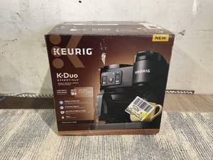 lot 129 image: Keurig K-Duo Essentials, Hot & Iced Single-Serve K-Cup Pod Coffee Maker & Carafe
