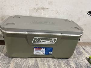 lot 77 image: Coleman 316 Series 120QT Hard Chest Cooler, Silver Ash