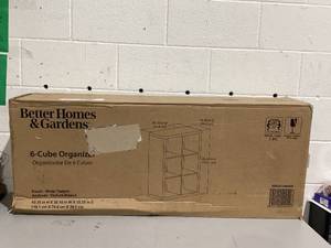 lot 415 image: Better Homes & Gardens 6-Cube Storage Organizer, White Texture