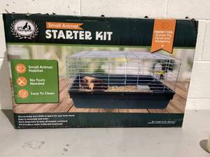 lot 428 image: Pet Champion Small Animal Starter Kit w Water Bottle & Food Dish