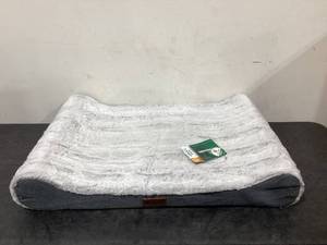 lot 534 image: Furhaven Pet Products Luxe Lounger Large Orthopedic Contour Dog Bed, Gray
