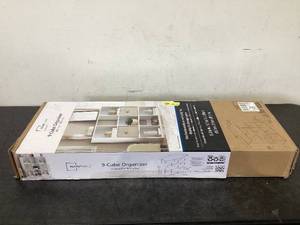 lot 576 image: Mainstays 11 9-Cube Storage Organizer, White