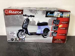 lot 578 image: Razor Pocket Mod Petite - Purple, 12V Miniature Euro-Style Electric Scooter for Kids