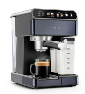 lot 368 image: Chefman Espresso Machine w Milk Frother, 20 Bar Pump, Digital Display