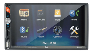 lot 383 image: Dual Electronics XVM279BT 7 inch Double DIN Car Stereo with LED Touch Screen, Bluetooth