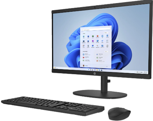 lot 8 image: HP 21.45 inch All-in-One Windows Desktop Intel Processor J5040 8GB RAM 128GB SSD, Black
