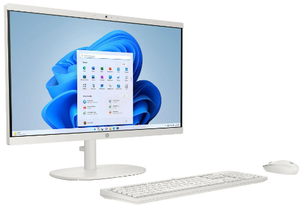 lot 10 image: HP 21.45 inch All-in-One Windows Desktop Intel Processor J5040 8GB RAM 128GB SSD Cashmere White
