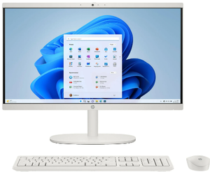 lot 11 image: HP 21.45 inch All-in-One Windows Desktop Intel Processor J5040 8GB RAM 128GB SSD Cashmere White