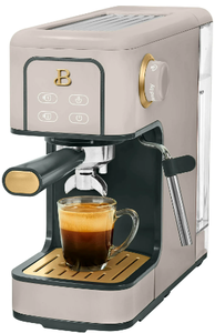 lot 34 image: Beautiful Slim Espresso Maker with 20-Bar Pressure, Porcini Taupe by Drew Barrymore