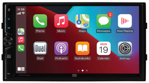 lot 40 image: Dual Electronics XDCPA73W 7 inch, Car Stereo, Double DIN Wireless Apple CarPlay, Android