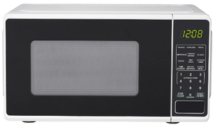 lot 87 image: Mainstays 0.7 Cu ft Countertop Microwave Oven, 700 Watts, White