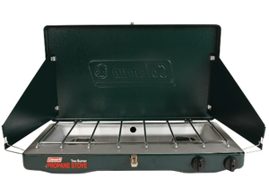 lot 435 image: Coleman Brand, Matchlight 10,000 BTU 2-Burner Propane Stove, black
