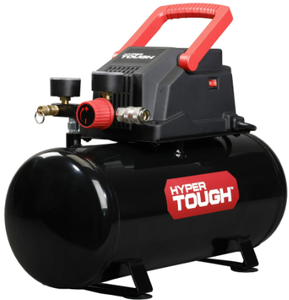 lot 448 image: Hyper Tough 3 Gallon Oil-free Portable Air Compressor, Black