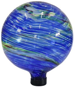 lot 482 image: Sunnydaze 10-Inch Glass Reflective Outdoor Gazing Globe