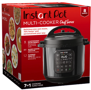 lot 484 image: Instant Pot Chef Series 8 Qt Pressure Cooker and Multi-Cooker