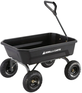 lot 525 image: Gorilla Carts 4 Cu. ft. Poly Garden Dump Cart