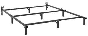 lot 540 image: Mainstays 7 TwinFullQueen Size Adjustable Metal Bed Frame, Black, Box Spring Required