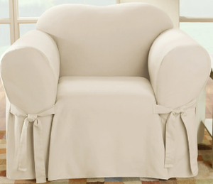 lot 544 image: Sure Fit Cotton Duck Chair Slipcover