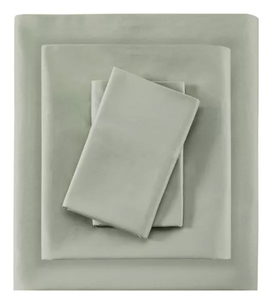 lot 546 image: 525 Thread Count Solid Cotton Blend Sheet Set-Sage