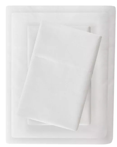 lot 547 image: Madison Park 800 Thread Count Luxurious Wrinkle Free Breathable Cotton Rich Sateen Sheet Set, King Size, White