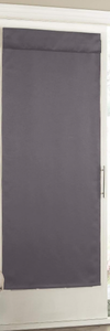 lot 559 image: LOT OF 2 Eclipse Bryson Insulated Blackout French Door Curtain for Living Room Kitchen Bedroom (1 Panel), 26 in x 68 in, Bryson Gray
