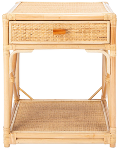 lot 584 image: Safavieh Home Bali Coastal Natural 1-drawer 1-shelf Nightstand