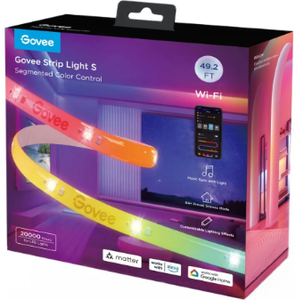 lot 643 image: Govee 49.2ft Wi-Fi RGBICW LED Strip Light
