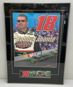 lot 9 image: Framed Behind Glass Bobby Labonte Motion Poster 22 x 30