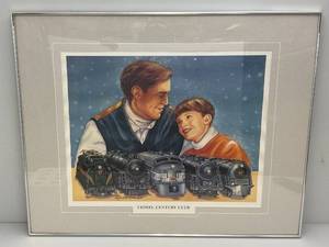 lot 13 image: 1997 Angela Trotta Thomas Framed Behind Glass Lionel Century Club  Print 29 x 35