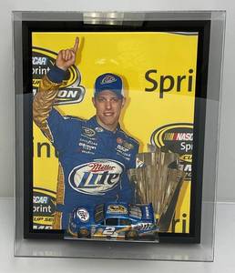 lot 28 image: Brad Keselowski Diecast Car And Canvas Print In Acrylic Display Case 18 34 x 22 34