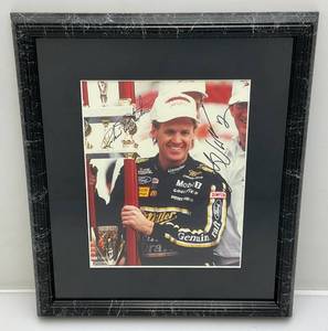 lot 46 image: Rusty Wallace Signed Photo Framed Behind Glass 13 34 x 15 34