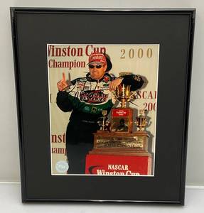 lot 49 image: Bobby Labonte Signed Phoot Framed 12 14 x 14 14