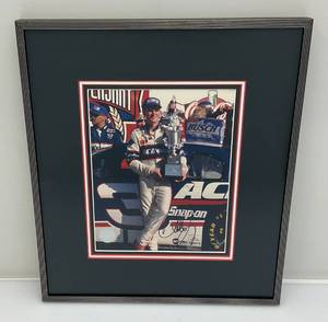 lot 50 image: Dale Earnhardt  Jr. Signed Racing Reflections Photo Framed Behind Glass 14 34 x 16 34