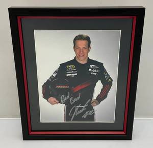 lot 51 image: Brad Keselowski Signed Photo Framed Behind Glass 11 34 x 13 34