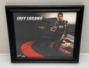lot 53 image: Joey Logano Signed Photo Framed Behind Glass 9 12 x 11 12